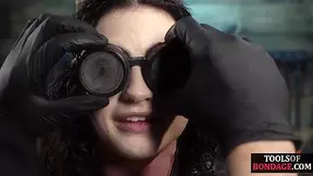 BDSM Darling pussytoyed and e shocked by rough CMNF master