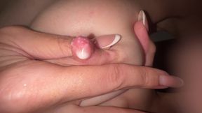 Close up breastfeeding and armpit fetish