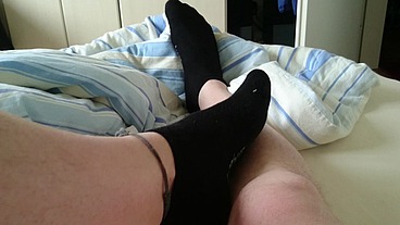 Wichsen mit Schwarzer Stinkesocke