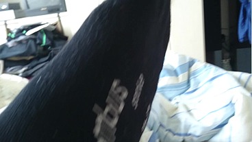 Wichsen mit Schwarzer Stinkesocke