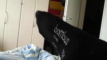 Wichsen mit Schwarzer Stinkesocke