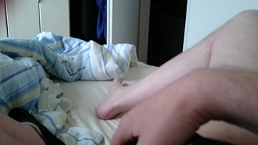 Wichsen mit Schwarzer Stinkesocke