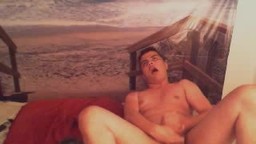 Showing His Hot Ass and Stroking Uncut Cock