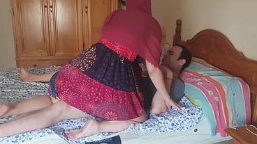 Musulmane sucking and fucking with withe man
