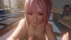 Realistic 3D Futanari fucks MILF's all holes