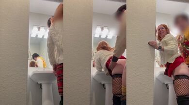 Bathroom Quickie At FWB’s Work Christmas Party