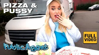 Blonde student delivery girl gets her jeans ripped and fucked hard in public