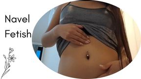 Playing with my deep belly button