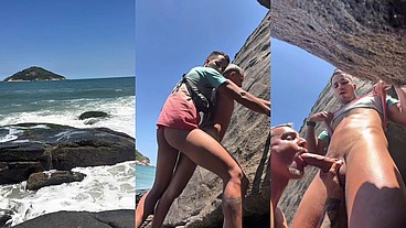 Flagra na praia dotado de 23 arregaçando o cuzinho virgem do novinho - completo