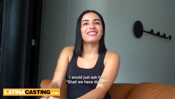 Small tits big booty Amateur 18yo Colombian hot POV cowgirl fake casting!