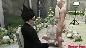 el matrimonio de bulma episodio 2 hermosa esposa recien casada en su boda le toman fotos eroticas al frente de su marido cornudo follada por el viejo netorare hentai