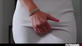 Futanari Cindy Uses Her Growing Dick Fantasy in Real Life Action