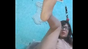 I fuck my ass in the bedroom