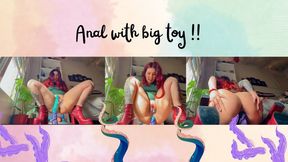Anal with big Toy