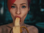 ASMR playing with Banana FIND ME ON FANSLY  -  MYSWEETALICE (PATREON - MYKINKYDOPEASMR)