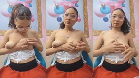 squeezing my breasts