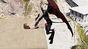 Big Bat Monster Cums On Pretty Mature Girl