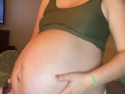 9 months pregnant belly talk