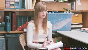 Teen 18+ Thief Reluctantly Fucks The Stores Security Guard