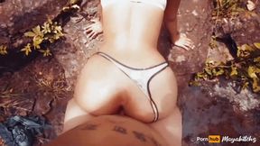 POV Asian babe gets outdoor sex and anal creampie - Mayabitchz