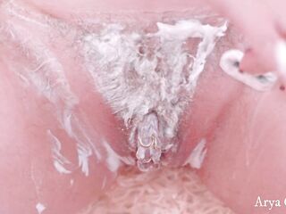 Shaving Snatch and Hirsute Armpits Process Fetish Close ups