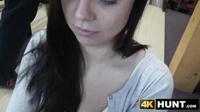 Striking attractive babe Ornella Morgens tight muff while cuckold plays bowling