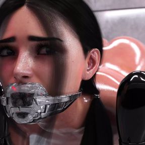 Gagged Teen in Bitchsuit 3D BDSM Animation