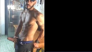 Swimming latino hunk andy rodrigues hot solo jack off