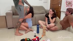 Jenga game made us share our wives cuckquean orgy