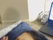 Homemade wife getting fucked on floor and takes a massive facial