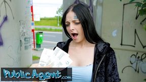 Public Sex Sweet Teen macht seine Träume Sperma Wahr