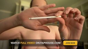 Topless Smoking Thin Cigarettes