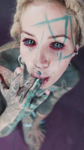 Alternative Girl Tattooed Throat Fucking and Anal Drilling   Clip 1