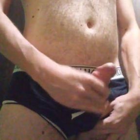 Cum through underpants 2