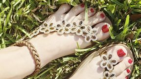 Feet outside