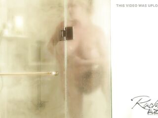 Rachel gets soaking soaked in this shower tease