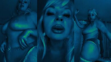 PaintedRose.Live - Dommy Rosie In Kiss It Babe - Big Ass Tease Dancing MILF Striptease In Thong and Natural TIts Topless