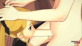 Kaiju N8 Hentai Video: Mina Ashiro'_s Futanari Blowjob Extravaganza with Kikoru Shinomiya - Asian Japanese Manga Anime Hentai 3D Porn