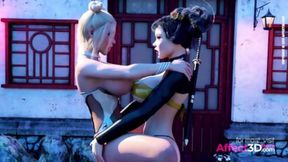 Asian Futa Babes Having Threesome Sex In A 3d Animation