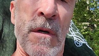 Or teendaddy with big cock jerking off hard and horny outdoors - verbal and pig masturbation with big balls