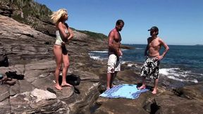 Love triangle with Chloe Delaure a slut who has her pussy