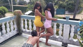 GODDESS SABRINA & GODDESS MARINA - SLAVE KAY - FETISH TRAINING FOR SUB, STUDENT AND SLAVE OF 2 BRATTIES - DRESSAGE FETICHISTE POUR SOUMIS, ETUDIANT ESCLAVE DE 2 PESTES - ULTRA HD 4K
