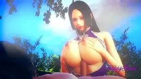 Boa Hancocks Sensual Tease Leads to Steamy Outdoor Encounter in 3D Garden