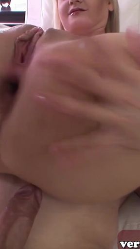 Blonde slut gets vaginally and anal fucked at the same time   Clip 2