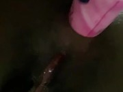 Horny ftm guy fucks ass with body wash can!