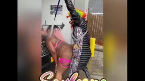Sexfeene get fucked by Gibby the Clown at the car wash.... OnlyFans/Sexfeene