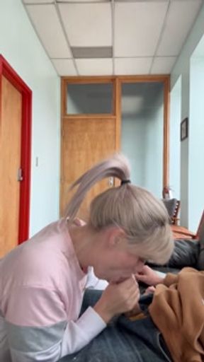 Office slut sucks bosses cock