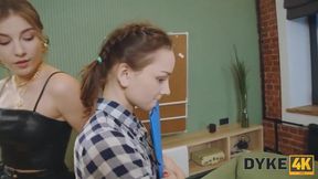 Watch MILana Taylor, Olivia trunk & their sexy lesbian threesome in the office interview
