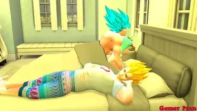 Bulma Seduces Goku Behind Vegetas Back in Hot Dragon Ball Anal Affair