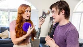 ”Huge dick stepson ravaged his horny big tits MILF stepmum without condom”